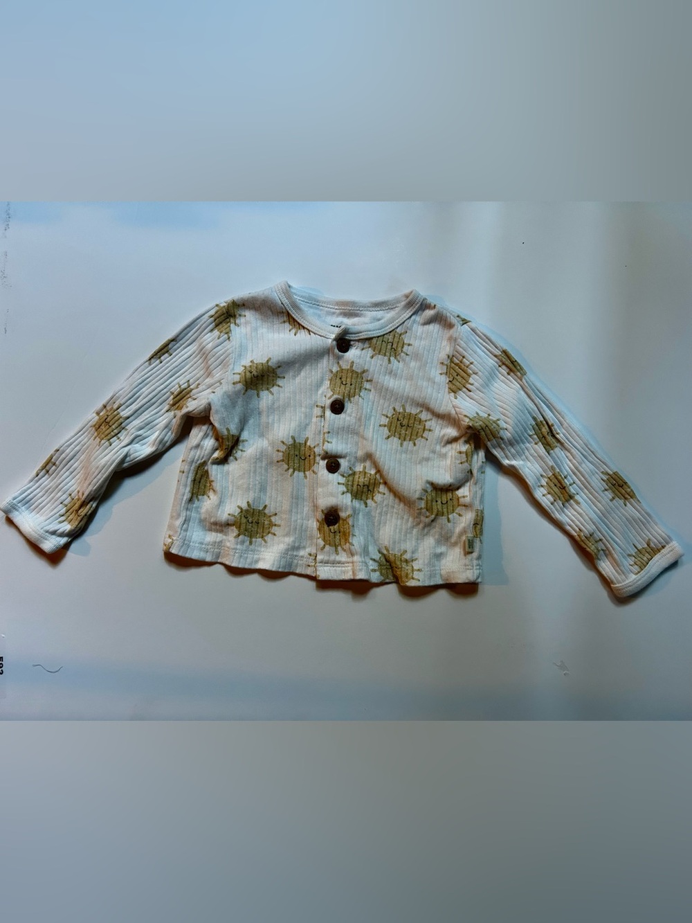 Huggies Babywear 12M Baby Sun Print Top Long Sleeve Organic Cotton